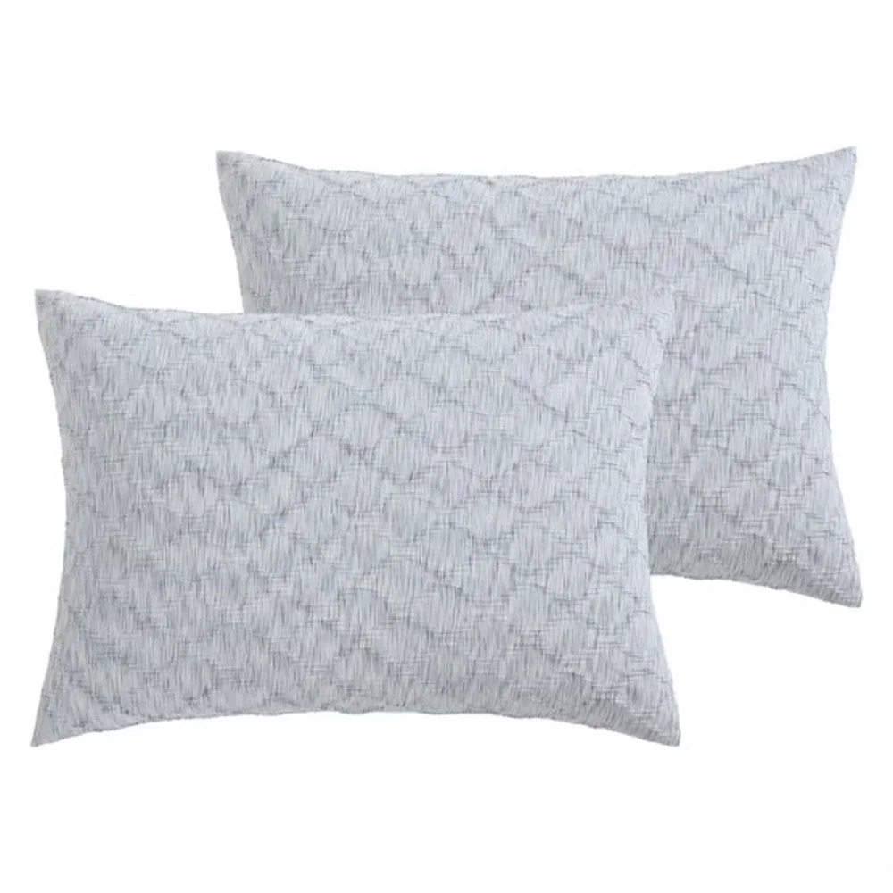 Jennifer Adams King Comforter Set 3 Piece Blue 3-piece Yarn Dyed Comforter Set